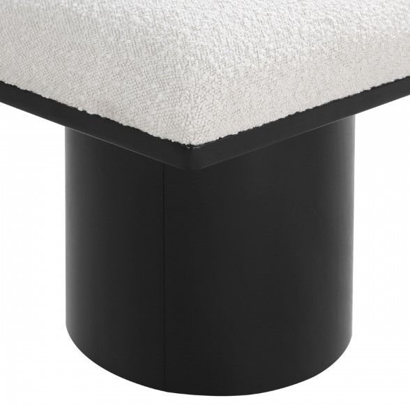 Meridian Furniture Pavilion 6-Piece Cream/Black 54" Modular Bench Set-3