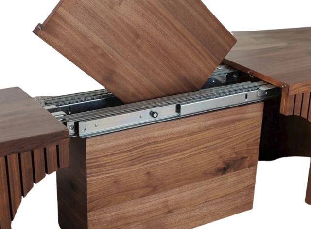 Transformer Table Transformer Royal Walnut Round Extendable Dining Table-4