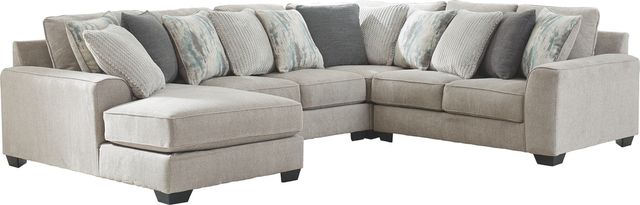 Benchcraft® Ardsley 4-Piece Pewter Left Arm Facing Sectional and Chaise-0