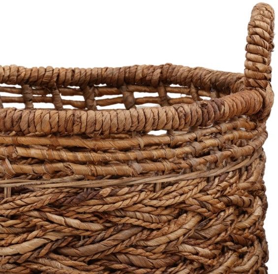Dovetail Furniture Fitzroy 3-Piece Black/Natural Basket Set-2