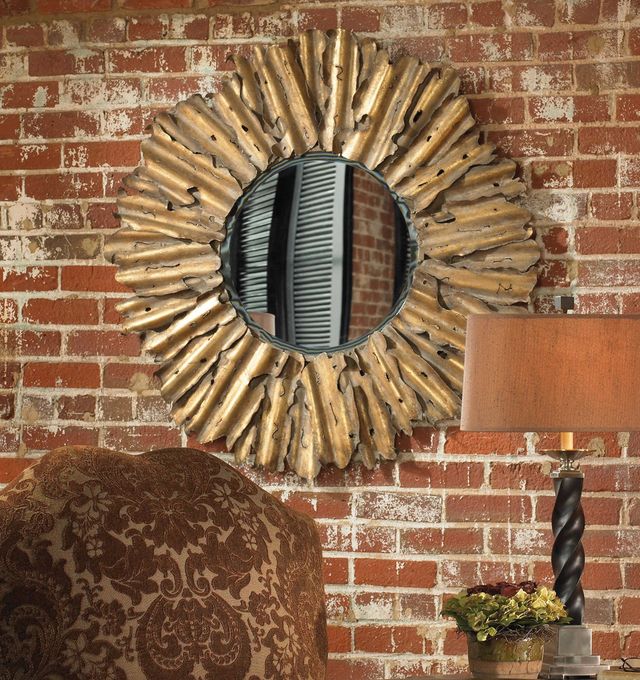 Uttermost® Hemani Antique Gold Leaf Mirror-2