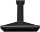 ZLINE Autograph Edition 48" Black Stainless Steel Wall Mounted Range Hood with Champagne Bronze Handle-4