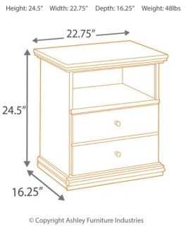 Signature Design by Ashley® Maribel Black Nightstand-2