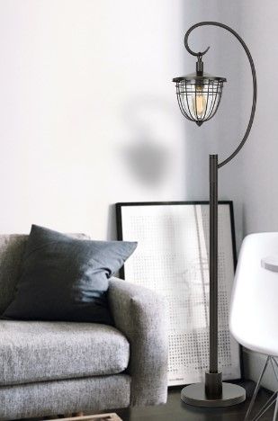 Cal® Lighting & Accessories Alma Dark Bronze Floor Lamp-1
