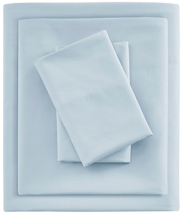 Olliix by Sleep Philosophy Smart Cool Microfiber Blue California King Sheet Set-0