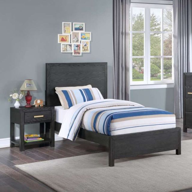 Winners Only® Fresno Charcoal Twin Panel Bed-2