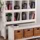 Sunny Designs™ Storage White Bookcase with Trundle Bench-4