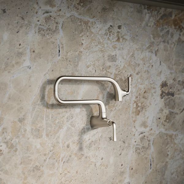 KOHLER® Graze® Vibrant Stainless Wall-Mount Pot Filler-1