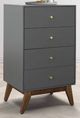 Elements International Sade Grey 4-Drawer Chest-0