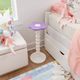 Linon Violet Purple Tall Table with White Base-1