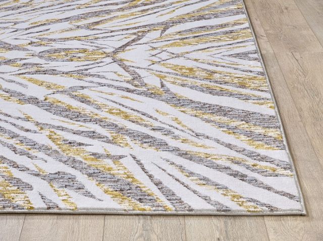 KAS Rugs Luna Ivory/Gold Illusions 5'x8' Area Rug-1