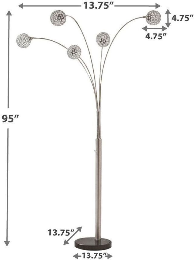 Signature Design by Ashley® Winter Silver Arc Lamp-1