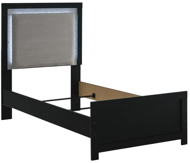 Signature Design by Ashley® Maeling Black Youth Twin Upholstered Panel Bed-3