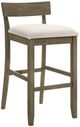 Armen Living Merie 2-Piece Putty Brown/White Barstool Set-0