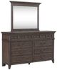 Liberty Furniture Paradise Valley 4-Piece Flax Tweed/Saddle Brown Queen Upholstered Panel Bedroom Set-3