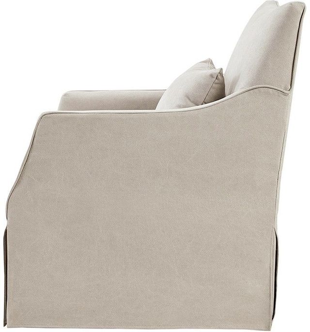 Olliix by Martha Stewart Beige London Skirted Swivel Chair-1
