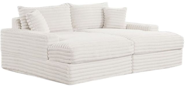 Furniture of America® Tavedestrand White Double Chaise Sofa-0