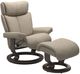 Stressless® by Ekornes® Customizable Magic Large Manual Recliner and Ottoman with Classic Base-0