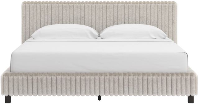 Signature Design by Ashley® Birmonton White Queen Upholstered Panel Bed-2