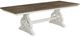 Intercon Drake French Oak Trestle Dining Table with Rustic Gray Base-0