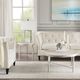 Olliix by Madison Park Silver/Cream Reese Real Marble Round Coffee Table-4