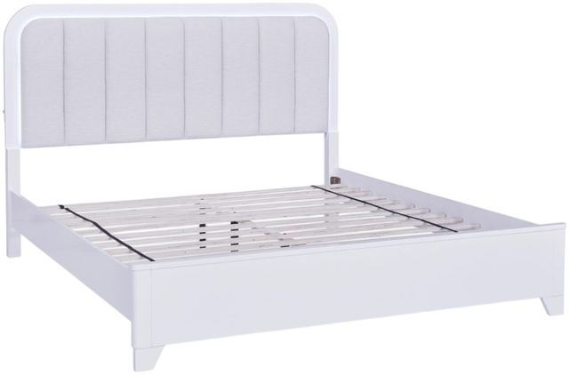 Signature Design by Ashley® Frostlyn White California King Upholstered Panel Bed-1