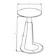Devas Accent Table in White Marble and Brass-4