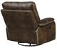 Emerald Home Jessie James Brown Manual Swivel Glider Recliner-3