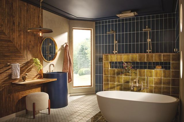 Brizo Frank Lloyd Wright Bath Collection Brilliance® Luxe Gold® 8" Towel Bar-1