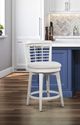 American Woodcrafters Beach Comber Weathered White Swivel Counter Stool-1