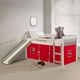 Donco Kids Red/Gray/White Youth Twin Panel Low Tent Loft-1