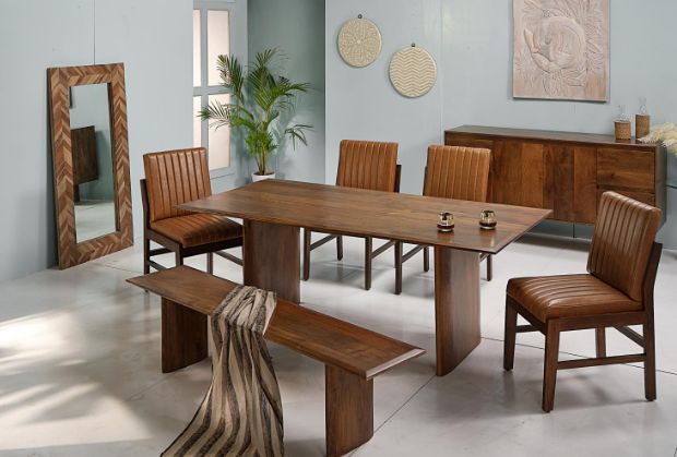 Jaipur Furniture Melgren Brown Dining Bench-1