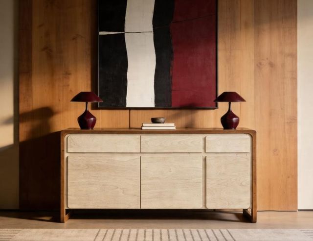 International Furniture Direct Evoke Brown/Ivory Console-1