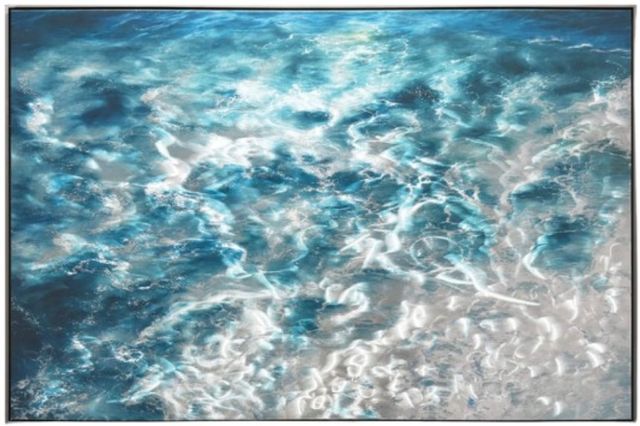 Classy Living Mesmerizing Ocean Waves Mixed Media Wall Art-0