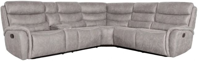 New Classic® Home Furnishings Kamari Gray 3-Piece L-Shape Manual Reclining Sectional-0