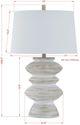 Forty West Arden White Washed Table Lamp-1