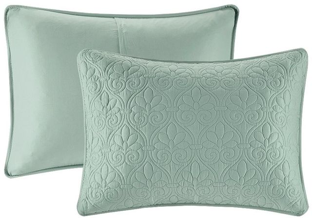 Olliix by Madison Park Seafoam King Quebec Reversible Bedspread Set-4