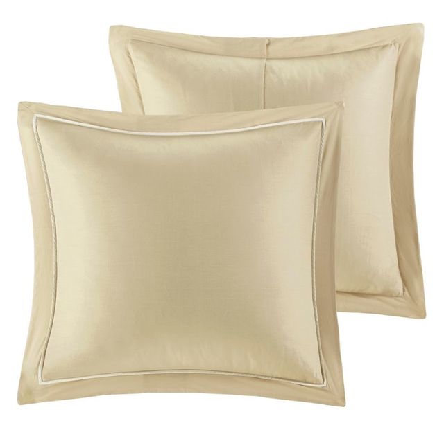Olliix by Madison Park Dawn 9 Pieces Yellow California King Cotton Percale Comforter Set-2