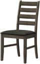 Monarch Specialties Inc. 2-Piece Antique Grey/Dark Grey Fabric 38" Upholstered Dining  Side Chairs S-2