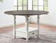 Steve Silver Co. Joanna 9-Piece Dark Oak/Ivory Round Counter Table Set-1