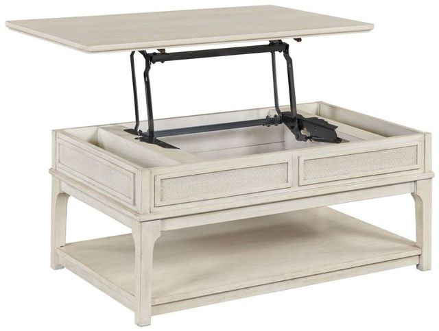 Creek Side Customs Serra Classic White Lift Top Rectangular Cocktail Table-1