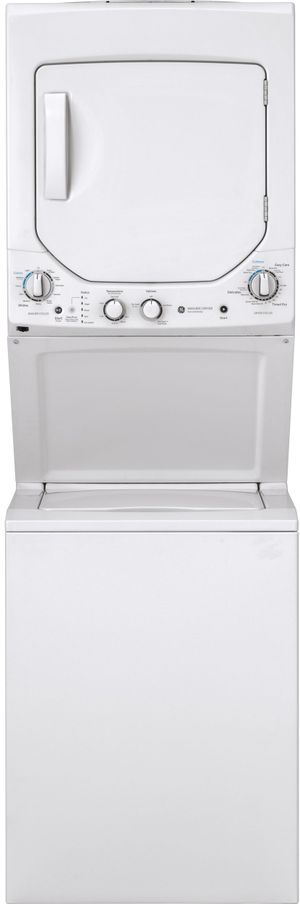 GE 2.3 Cu. Ft. Washer, 4.4 Cu. Ft. Dryer Stack Laundry