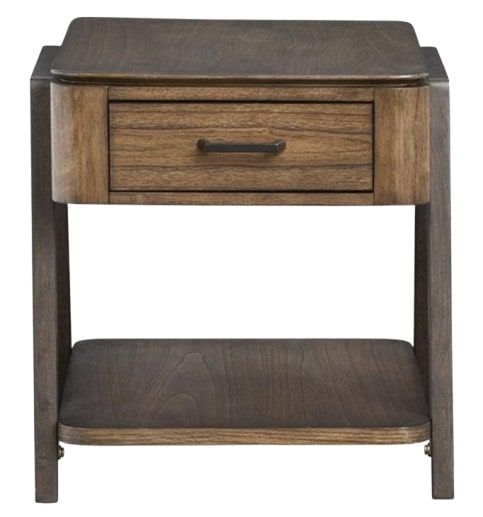 Magnussen Home® Hallie Dark Chocolate/Milk Chocolate Rectangular End Table-0