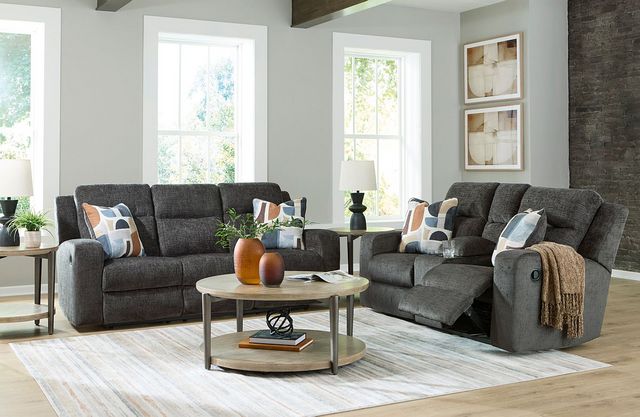 Signature Design by Ashley® Kanlow Dusk Double Reclining Loveseat with Console-8