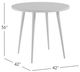 Jofran Inc. Prelude Suede Round Counter Table with Black Base-2