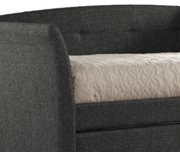 HH2 Home Morgan Onyx Linen Twin Youth Daybed with Trundle-2