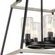 Uttermost® Edgecomb Faux Beechwood/Matte Black 4-Light Indoor-Outdoor Pendant-4