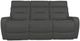 La-Z-Boy® Baron Blue Grey Leather Power Wall Reclining Sofa with Headrest-1