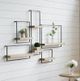 A & B Home 2-Piece Black/Brown Wall Shelf Set-4