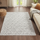 Olliix by Madison Park Ashley Cream/Gray 8 x 10' Terni Pebble Indoor Area Rug-2